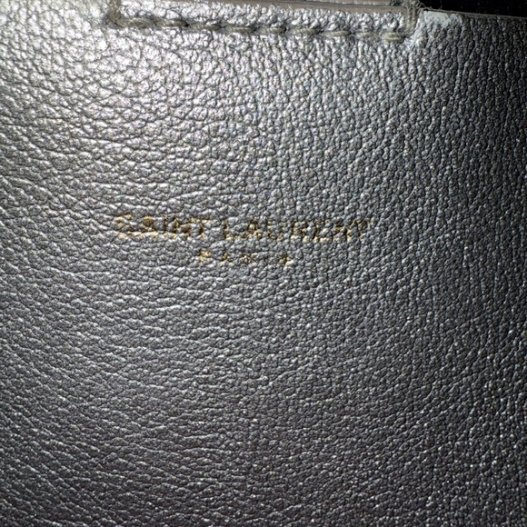 Authentic Saint Laurent Large Shopping Tote with pouch, silver (see description) - Picture 10 of 10